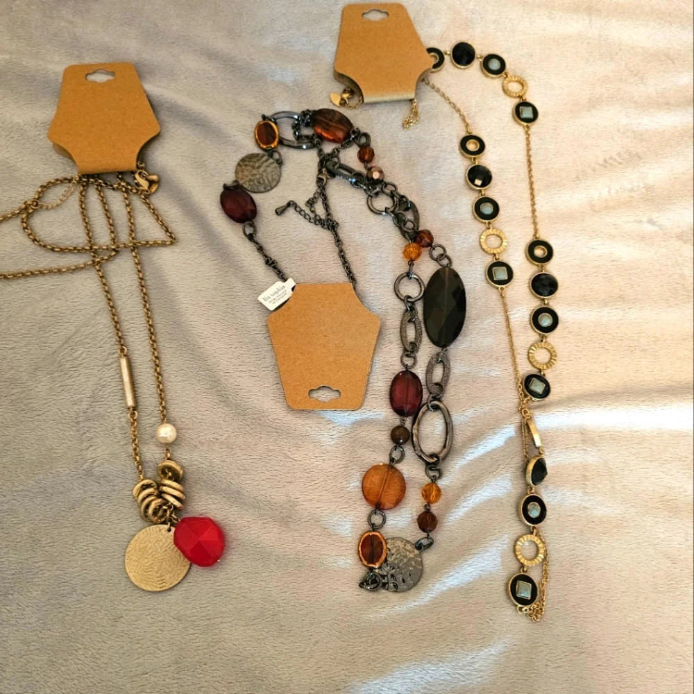 3 Lia Sophia Necklaces - Picture 1 of 7